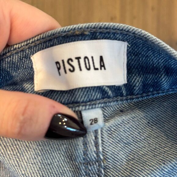 NWT Pistola Lennon Pintuck High Rise Crop Boot Jeans in Essence - Picture 8 of 8